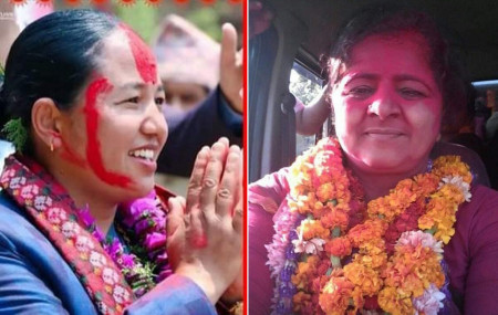 सरस्वती दर्लामी (चिदी) र विमला अर्याल (दायाँ)।